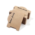 Brown kraft paper jewelry display cards with Fashion Jewelry text for necklaces and bracelets - 5# 9.6*7.5cm