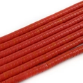 Flat cylinder 4x2mm red agate abacus beads for DIY handmade jewelry crafts - Red Coral
