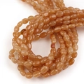 Ovale oranje agaat kralen voor DIY sieraden met gepolijste doorschijnende afwerking - 8*6mm / Rode Aventurijn