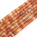 Strand of natural red agate rondelle beads for DIY jewelry making and craft supplies - Red Agate