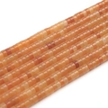 Polished 4x2mm orange agate rondelle beads for DIY jewelry making accessories - Red Aventurine