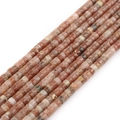 Natural agate stone spacer beads in earthy tones for DIY jewelry making and crafting - Red Plum Stone