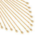 Bulk set of twelve gold-plated copper necklaces with fine chain and lobster clasps - Box Chain / Gold