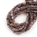 Platte ovale natuurlijke agaatkralen in donkerroodbruin en paars voor DIY-sieraden maken - 8*6mm / Paarse aventurijn