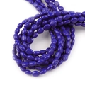Platte ovale donkerblauw-violette stenen kralen met matte finish voor DIY sieraden - 8*6mm / Lapis Lazuli (Geoptimaliseerd)