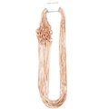 Rose gold plated copper fine chain necklace set with lobster clasp for women - Gold Thread Chain / KC Gold