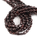 Platte ovale donkerroodbruine agaatstenen voor DIY sieraden maken en kralen - 8*6mm / Bloemenrood