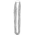 Silver-plated fine chain necklaces bundled on retail hanging cards for display - Box Chain / White Gold