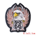 Embroidered eagle Route 66 patch for DIY clothing decoration and repair 9.1x11.1cm - 9.1x11.1