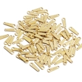 Golden stainless steel rectangle charm tags with S-STEEL engraving for DIY jewelry - Gold Engraved Long Tag (2#-Gold)