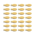 Golden oval stainless steel tags with S.steel engraving and holes for DIY jewelry - Gold Engraved Oval Tag (6-Gold)