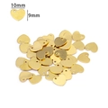 10mm heart-shaped golden stainless steel pendants for DIY jewelry and necklace making - Gold Heart Tag (13#-Gold)