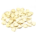 Polished gold stainless steel heart charms with top holes for DIY jewelry making - Gold Heart Mirror Pendant (16#-Gold)