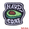 Écusson brodé avocat Hardcore pour vêtements, tissu noir, taille 5x5,2 cm - Style Avocat (PE2651CT)