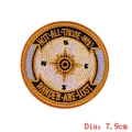 Écusson brodé boussole de 7,9 cm avec texte 'Not all those who wander are lost' - Style Boussole (PE4459CT)