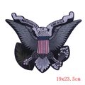 Classic American eagle embroidered patch with US flag shield, size 19x23.5cm for DIY clothing - US Eagle Shield Style (DB0532CT)