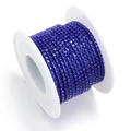 Sparkling dark blue rhinestone trim roll with silver claw setting for DIY jewelry design - Dark Blue