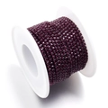 Deep purple rhinestone claw chain roll on white spool for DIY jewelry accessories - Dark Purple