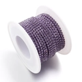 Purple crystal rhinestone claw chain roll for DIY jewelry and clothing decoration - Light Purple