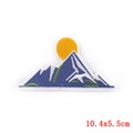 Mountain and sun embroidered patch for DIY clothing 10.4x5.5cm outdoor landscape design - Mountain And Sun Style (PE5203CT)