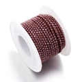 Deep rose rhinestone claw chain roll for DIY handmade clothing accessories - Violet