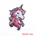 Regenbogen Einhorn Paillettenaufnäher für Kleidung DIY Handwerk Größe 12x19.7cm - Regenbogen Mähne Einhorn (DB0893CT)