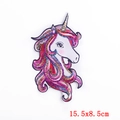 Regenbogen Pailletten Einhorn Aufnäher für DIY Kleidung Accessoires 15,5x8,5cm - Rennendes Einhorn (DB0886CT)