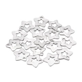 Anhänger aus Edelstahl in Sternform, doppellagig hohl, für DIY-Schmuck in Silber - 9# Stern im Stern (12*12mm)