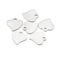 Set mit 6 mattierten Edelstahl-Herzanhängern für DIY-Schmuckherstellung - 10# Herz (12*12mm)