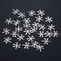 Edelstahl-Blütenanhänger in glänzendem Silber für DIY-Schmuck und Bastelzubehör - 11# Blütenblatt (12*13mm)