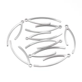 Silberne V-förmige Wishbone-Anhänger aus Edelstahl für DIY-Halsketten und Schmuck - 15# V-Form (12*37mm)