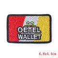 Embroidered cartoon frog OETEL WALLET patch for Dutch Carnival costumes 6.8x4.4cm - Wallet Pattern Frog Style (PE5085CT)