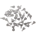 Silberner Edelstahl-Kite-Anhänger mit Strukturrahmen für DIY-Schmuckherstellung - 25# Drachenform (7*11mm)