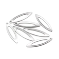 Set mit sieben silbernen Edelstahl-Anhängern in Marquise-Form für DIY-Schmuck - 27# Navette-Form (7*26mm)