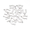 Polierte silberne Hufeisen-Anhänger aus Edelstahl für DIY-Schmuckherstellung - 31# Hufeisen (9*14mm)