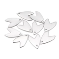 Polierte silberne V-förmige Edelstahl-Anhänger für die DIY-Schmuckherstellung - 35# Pfeilspitze (11*16mm)