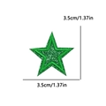 Sparkling green glitter star embroidery patch with 3.5cm measurement for DIY decor - 3.5cm款式(PE16387CT) / Dark Green