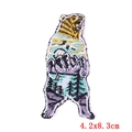 Toppa termoadesiva orso con ricamo paesaggio montano al tramonto, misura 4,2x8,3cm - Stile Orso con Paesaggio Naturale (PE6613CT)