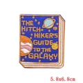 Hitchhiker's Guide to the Galaxy embroidered blue book patch, 5.8x6.8cm iron-on applique - Blue Book Style (PE6525CT) / 5.8x6.8cm