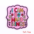 Toppa ricamata rosa I Can Do Hard Things floreale per cappelli cowgirl e giacche - I CAN DO HARD THINGS / PE6103CT