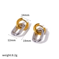 Zweifarbige Ohrringe aus Edelstahl in Gold und Silber mit Größenangaben - Zweifarbig Gold & Silber (TE60745-M)