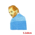 Van Gogh borduurwerk patch voor DIY kleding decoratie, afmeting 5,2x8 cm - Van Gogh Portret Stijl (PE6890CT) / 5.2x8cm