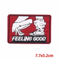 Parche bordado corazón rojo con tacones y texto Feeling Good de 7,7x5,2cm - Estilo Tacones Altos Sexy (PE8161CT)