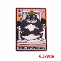 Detail of The Emperor cat tarot embroidery patch measuring 6.5x9cm for clothing DIY - The Emperor Cat (PE9420CT)