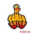 Funny yellow duck middle finger embroidered patch for DIY jackets and clothing accessories - Middle Finger Duck Style (PE8538CT)
