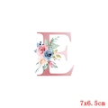 Patch thermocollant lettre E avec fleurs roses pour T-shirts et projets DIY - Style Lettre E (TH3953)