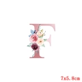 Patch thermocollant lettre F avec roses roses pour vêtements DIY de 7x5,8cm - Style Lettre F (TH3954)
