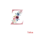 Écusson thermocollant lavable lettre Z fleurie 7x6cm pour personnalisation DIY - Style Lettre Z (TH3974)