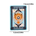 Dettaglio della toppa ricamata carta dei tarocchi sole e luna, misura 7,6 cm per 5,2 cm - Stile Carta Tarocchi Sole Luna Celeste (PE12535CT)