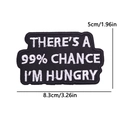 Bestickter schwarzer Aufnäher mit Hungry-Text in der Größe 8,3x5cm für Kleidung - I Am Hungry Stil (PE12560CT)